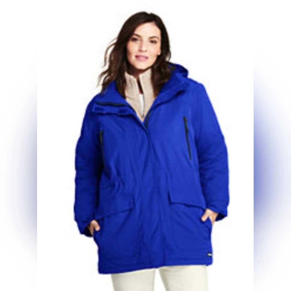 Lands' End Plus Size Squall Winter Parka Size: 2X Color: Electric Blue